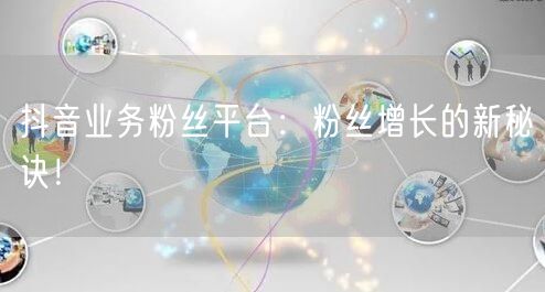 抖音业务粉丝平台：粉丝增长的新秘诀！