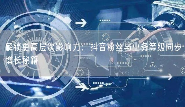 解锁更高层次影响力：抖音粉丝与业务等级同步增长秘籍