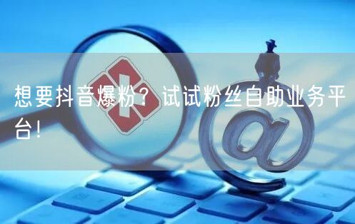 想要抖音爆粉？试试粉丝自助业务平台！