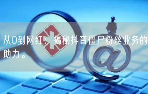 从0到网红：揭秘抖音僵尸粉丝业务的助力。
