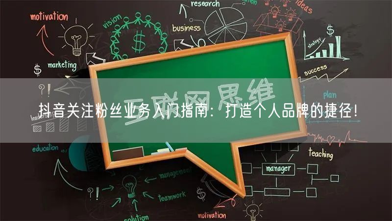 抖音关注粉丝业务入门指南：打造个人品牌的捷径！