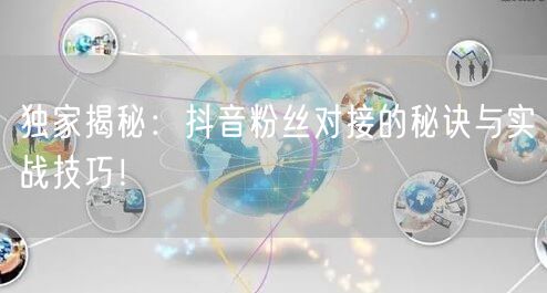 独家揭秘：抖音粉丝对接的秘诀与实战技巧！