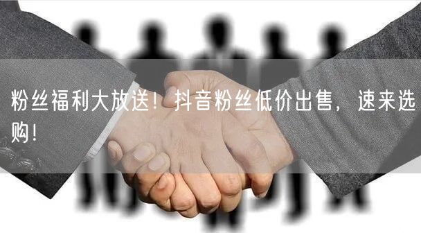 粉丝福利大放送！抖音粉丝低价出售，速来选购！