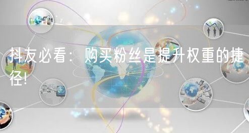 抖友必看：购买粉丝是提升权重的捷径!