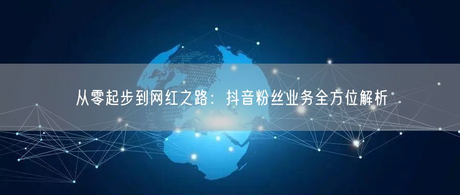 从零起步到网红之路：抖音粉丝业务全方位解析