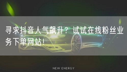 寻求抖音人气飙升？试试在线粉丝业务下单网站！