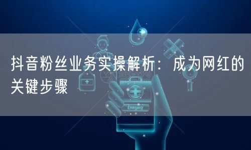 抖音粉丝业务实操解析：成为网红的关键步骤