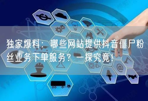 独家爆料：哪些网站提供抖音僵尸粉丝业务下单服务？一探究竟！