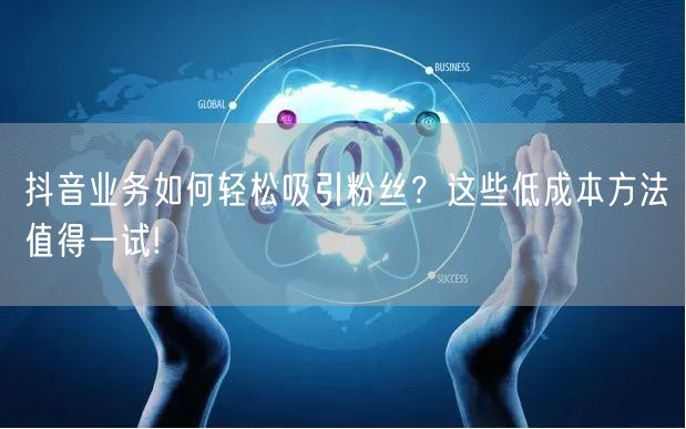 抖音业务如何轻松吸引粉丝？这些低成本方法值得一试!